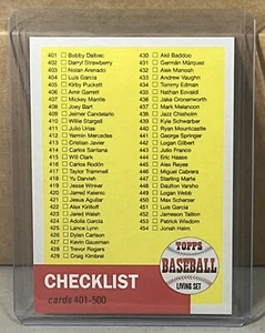 2021 TOPPS LIVING SET #CL-05 CHECKLIST CARDS 401-500 Print Run 1932 - Picture 1 of 2