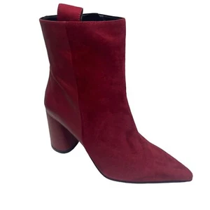 SCARPE TRONCHETTO DONNA ELVIO ZANON EK0511X PELLE ROSSO ORIGINALE AI - Picture 1 of 6