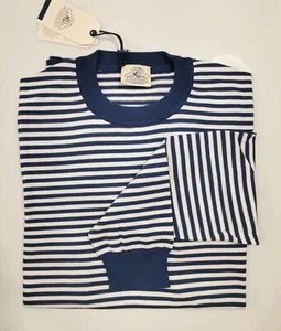 MAGLIONE GIROCOLLO UOMO MQJ 3030 RIGHE BLU COTONE NUOVI ARRIVI PRIMAVERA ESTATE - Foto 1 di 3