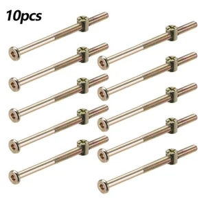 Practical 10pcs M6 Bed Bunk Furniture Hex Dowel Bolts for Home Improvement - Foto 1 di 5