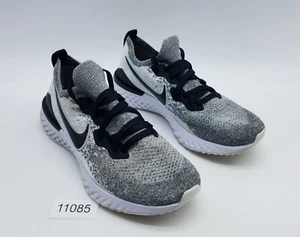 Nike Epic React Flyknit 2 Women's Size 10 Running Shoes Gray Black Oreo - Picture 1 of 12