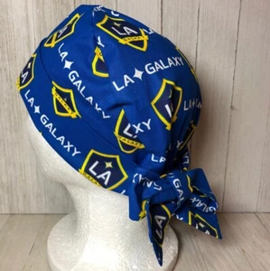 Los Angeles Galaxy Pixie Tie-Back OR Surgical Cap for Women,Doctor/Nurse/Medical - Picture 1 of 2