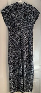 VTG All That Jazz Womens Dress SMALL Black Gray Short Sleeve Rayon Made in USA - Picture 1 of 12