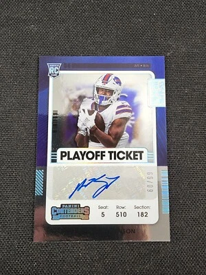 2021 Contenders MARQUEZ STEVENSON Playoff Ticket RC Auto 60/99 Bills - Image 1 of 2
