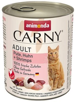 Carny Katzen Nassfutter Pute + Huhn + Shrimps 6 x 800g Katzen Nassfutter von ... - Bild 1 von 3
