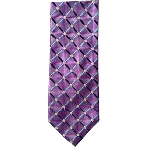 Jos. A. Corbata de seda para hombre Bank Signature Collection púrpura geométrica - Imagen 1 de 3
