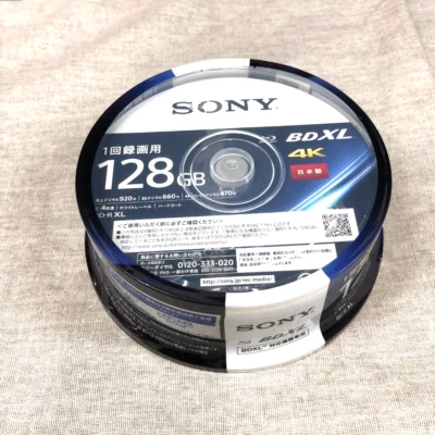 Sony Blu-ray Disc BD-R XL 128GB 25 Pack 1-4x Speed 4K Video 25BNR4VAPP4 New - Image 1 of 3