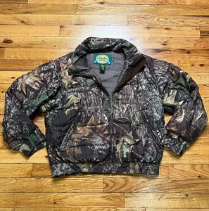 VTG Cabela's For Kids Zip Up Soft Shell Hunting Jacket Mossy Oak Boys Size L - Picture 1 of 8