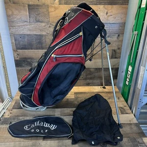 Callaway Golf Bag 7 Way Red/Black Carry Bag w/ Straps, Stand & Rain Cover - Picture 1 of 19
