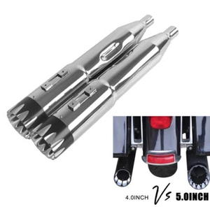 5.0'' Stepped Pipes for Harley Exhaust Slip Ons Touring 95-16, Road Glide FLTR - Picture 1 of 6
