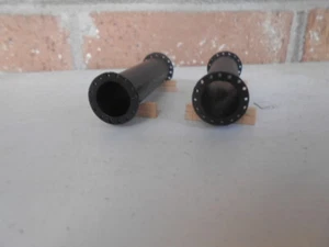  HO Scale Duha #1908 20' Lge Diameter Black Flanged Pipe 2 Per Set With Dunnage - Picture 1 of 7