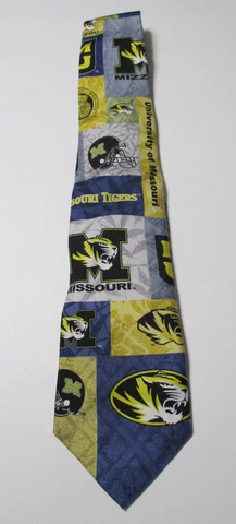 NWT Men's Missouri Tigers Football Neck Tie 100% Silk Eagle Wings Missou Tigers Cover