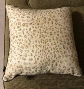 Chaps Cold Spring Leopard Print Decorative Throw Pillow; 18" x 18", - Picture 1 of 3