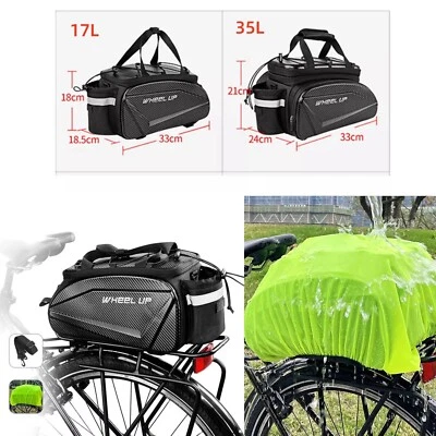 Mountain Bike Cycling Rear Seat Rack Trunk Bag Pack Pannier Carrier 17L / 35L - Image 1 of 4