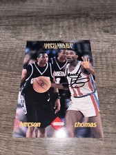 1996 Collector's Edge Time Warp Allen Iverson + Isiah Thomas AUTO /1,000