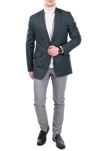 RRP$575 HACKETT Cashmere & Wool Blazer Jacket Size 40L / 50L / M Birdseye - Picture 1 of 11