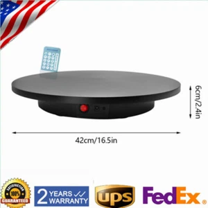 16.5" 360° Remote Electric Motorized Rotating Turntable Display Stand 110-220V  - Picture 1 of 9