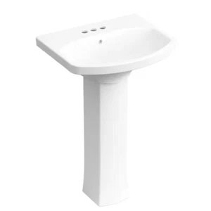 KOHLER Elmbrook White Vitreous China 24 in. Specialty Pedestal Vessel Sink - Picture 1 of 1