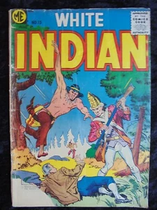 WHITE INDIAN #15 MAGAZINE ENTERPRISES GOLDEN AGE 1955 WESTERN - Picture 1 of 3