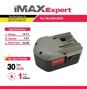 Batería NiMh 14,4 V 3Ah para Milwaukee 48-11-1000, 48-11-1014, 48-11-1024 - Imagen 1 de 5