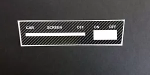 Classic Mini Heater Slide Carbon Fibre Sticker - MK3 Mini Cooper Clubman 1275GT - Picture 1 of 1