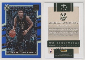 2017-18 Panini Donruss Holo Blue Laser /49 Giannis Antetokounmpo #81