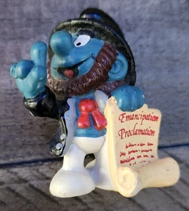 Vintage Smurfs Smurf Abraham Lincoln 1984 Peyo Schleich Historical Figure PVC - Picture 1 of 3