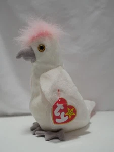 Peluche TY 6.5" Beanie Babies Kuku Cacatúa Pájaro - Imagen 1 de 6