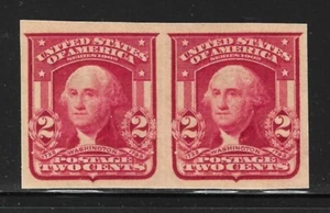 US Scott 320a Pair MVLH 1906 Choice Pair Lake Color w/PF Certificate - Picture 1 of 2
