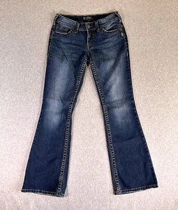 Jeans donna Suki argento etichetta blu taglia 28/32 (30x31) vita bassa bootcut elasticizzato - Foto 1 di 13