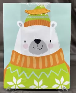 3 Weihnachtsgeschenktüten 2er-Pack 7"" x 3,9"" x 9"" Eisbär/Tupfenpunkte - Bild 1 von 2