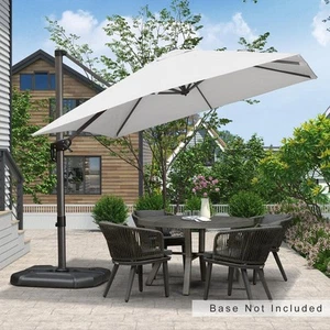 PURPLE LEAF 9 ft. Square Outdoor Patio Cantilever Umbrella Aluminum Offset 360° - Picture 1 of 6