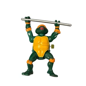 1989 TMNT Teenage Mutant Ninja Turtles ROCK 'N ROLL MICHAELANGELO Figur W Staff - Bild 1 von 15
