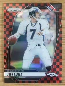 2024 Panini Prizm Football John Elway #89 Black & Red Checker Prizm SSP - Picture 1 of 2
