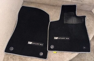 Lexus F-SPORT RX 2016-2022 RX350 RX450H Carpet Floor Mat Set 2OEM Black & Silver - Bild 1 von 8
