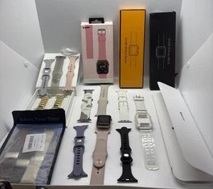 Apple Watch Series 3 Rose Gold 38 mm & 19 NEW watch Bands. - Picture 1 of 16