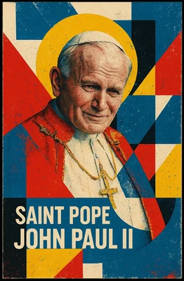 Póster histórico de San Juan Pablo II Foto 1 de 4