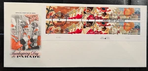 #4417-4420a ArtCraft THANKSGIVING PARADE Plate Block of 8 on single FDC Perfect! - Picture 1 of 1