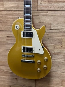 Epiphone Les Paul Standard anni 50 Goldtop - Riparazione crepe laterali al collo. modellino 2024 con sc - Foto 1 di 23