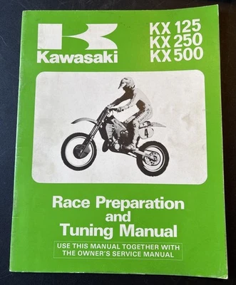Kawasaki 1985 Race Prep Tuning Manual KX125 KX250 KX500 99920-1339-01 EM189 Foto 1 de 4