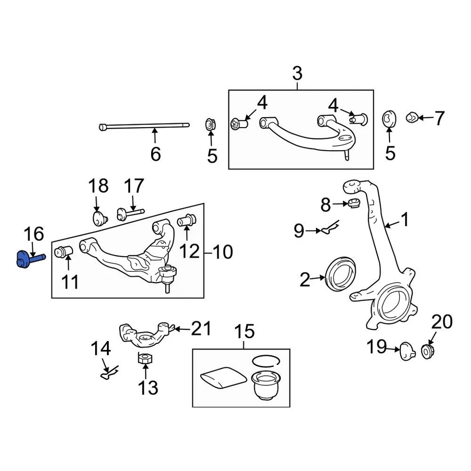 For Lexus GX460 10-23 Lexus Front Alignment Camber Adjusting Eccentric Bolt Foto 1 de 1