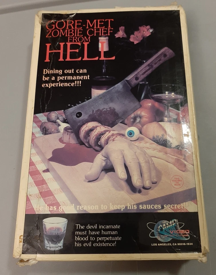 Gore-Met Zombie Chef From Hell VHS Camp Video Big Box Horror Gore SOV  - Image 1 of 4