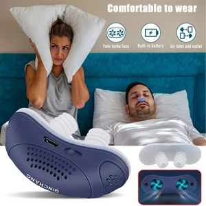 Electric Anti Snoring Device – Nose Clip Sleep Aid for Breathing & Insomnia Care - Picture 1 of 9