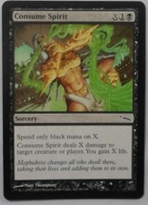 MAGIC THE GATHERING MTG 2003 MIRRODIN BLACK CONSUME SPIRIT SORCERY CARD