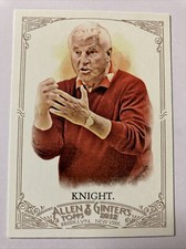 Bob Bobby Knight 2012 Allen & Ginter Indiana Hall of Fame Coach Card #19