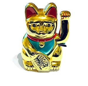 XXXL Chinesische Winkekatze Gold Winke Katze Glückskatze Glücksbringer 45cm !!! - Bild 1 von 2
