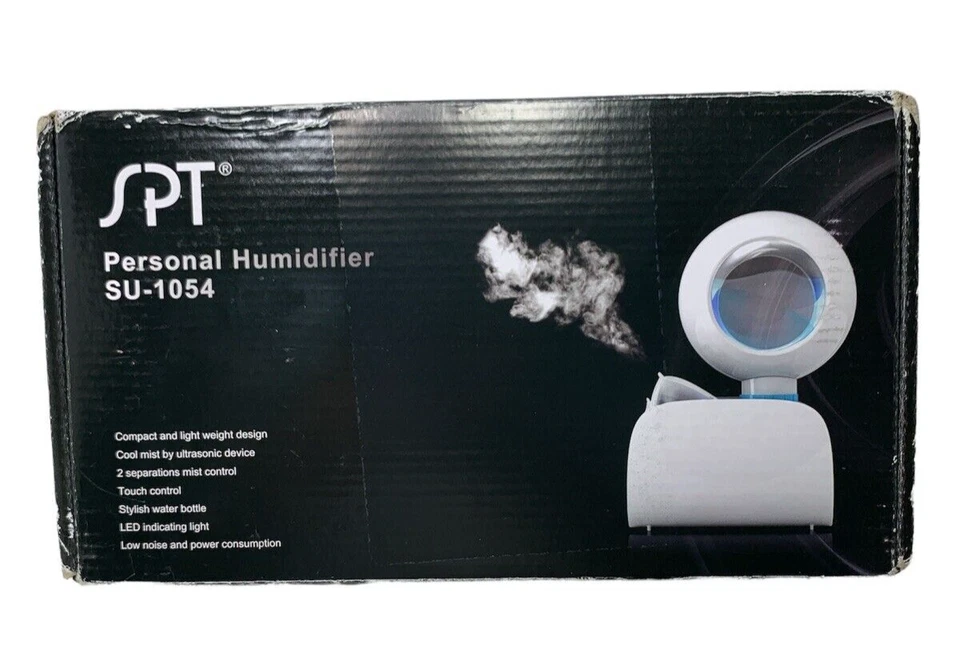 * SPT Ultrasonic Cool Mist Humidifier Re-Fillable Water Bottle LED Indicator - Image 1 of 4