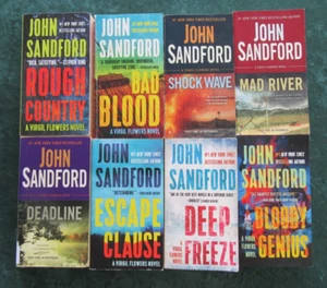 LOT 9 PB VIRGIL FLOWERS SERIES BY JOHN SANDFORD: DEEP FREEZE; BLOODY GENIUS ++ - Picture 1 of 4