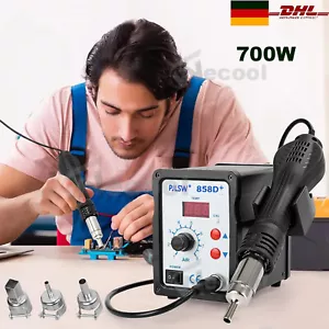 858D+ SMD Hot Air Rework Station HeißLuft LöTstation Soldering LöTen mit 3x Düse - Bild 1 von 15