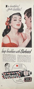 1947 Vintage barbasol print ad. Keep brushless with Barbasol - Bild 1 von 1